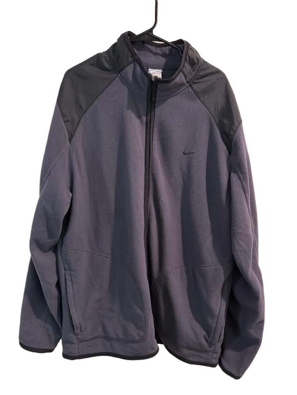 Nike Therma-FIT Fleece Jacket Size XXL Gray Full Zip Embroidered Logo